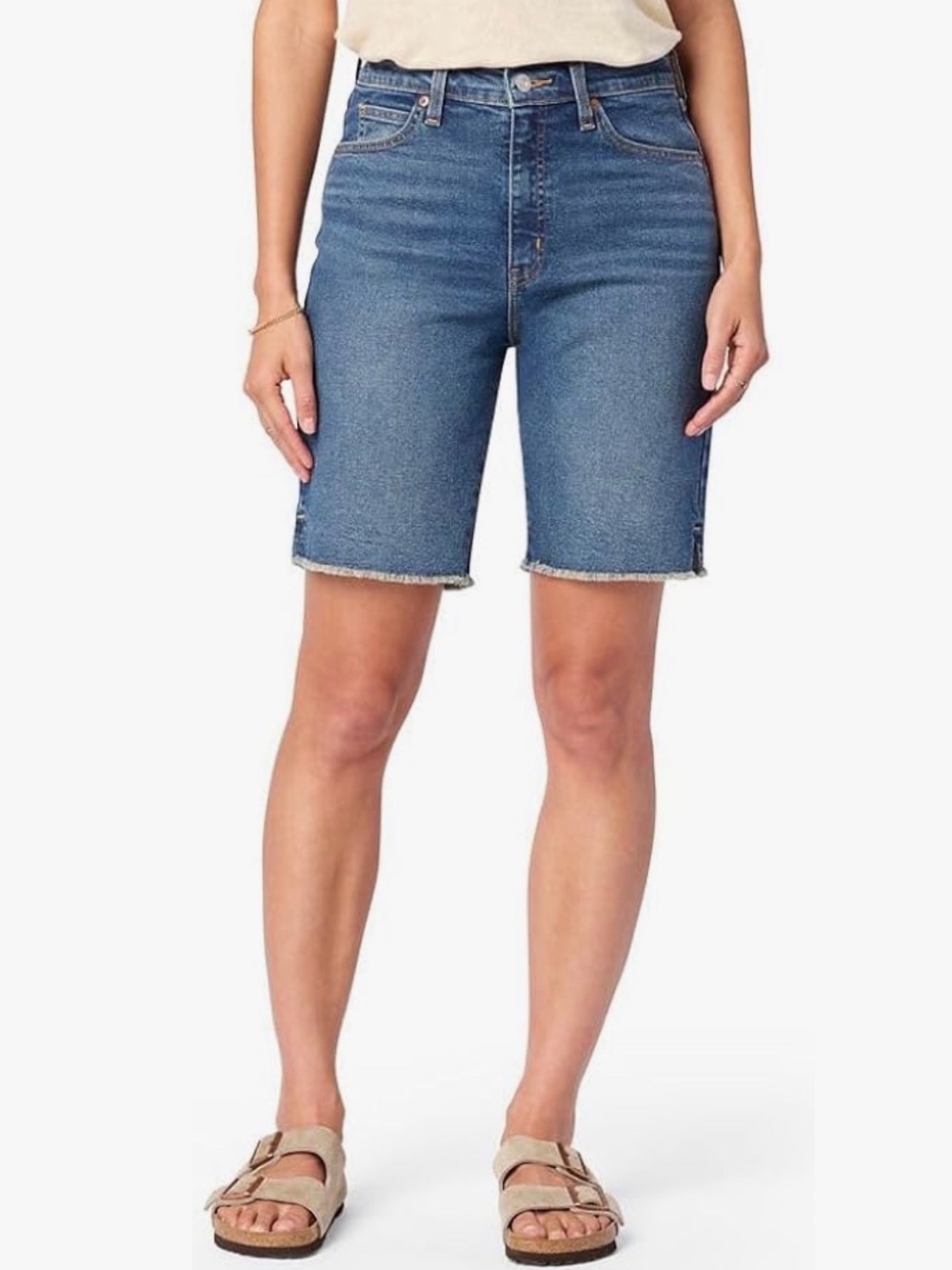 Levi Strauss Signature Denim Shorts Heritage High Rise Bermuda Plus Size 20W